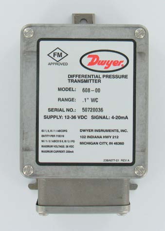 Dwyer608系列差压变送器